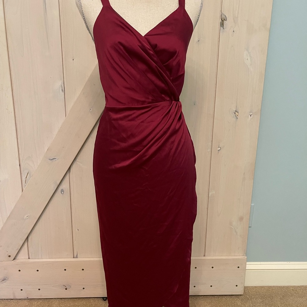 White House Black Market Red Sheath Cocktail Dress